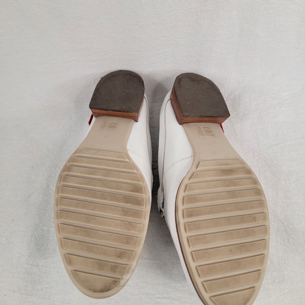 Marc Joseph New York Park Ave Mule White Leather Loafer Slide Silver Bit Size 6 - Picture 13 of 14